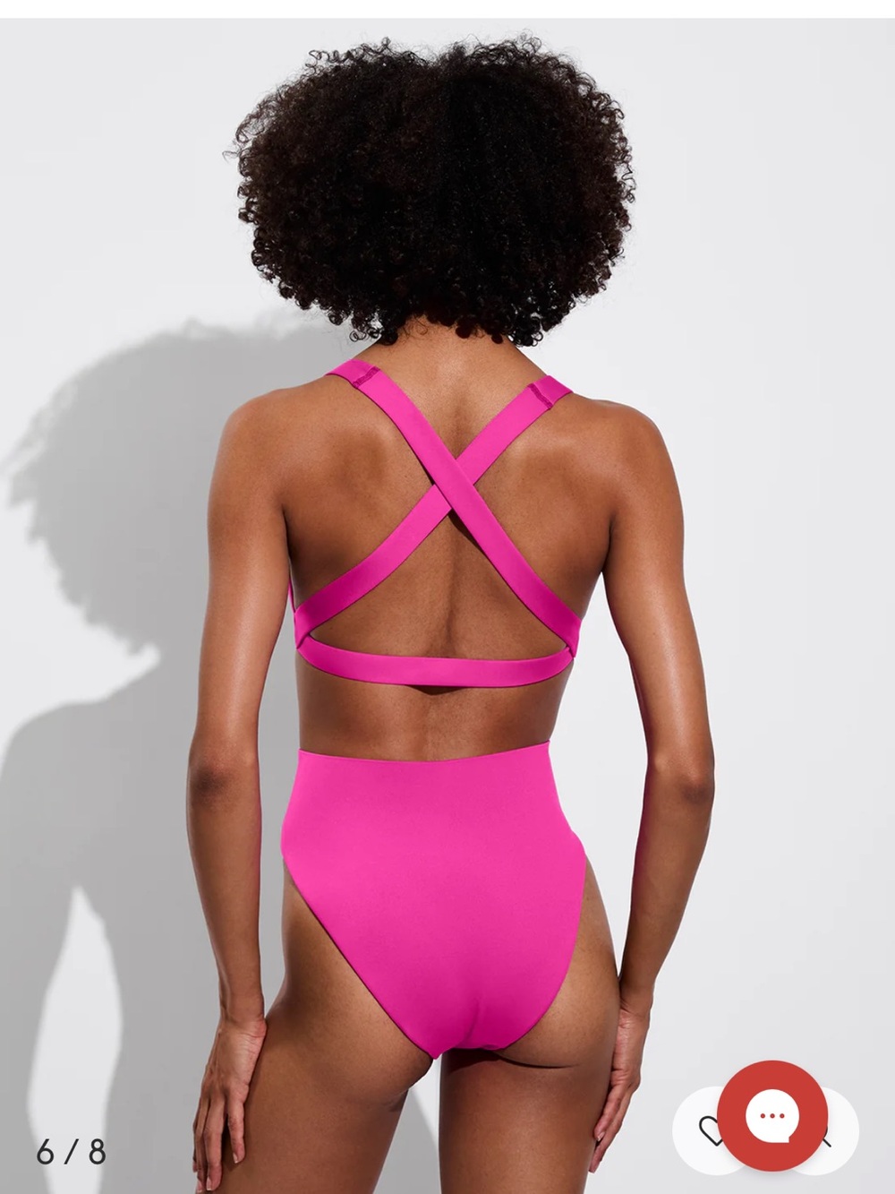 Left On Friday High Rise Bikini Bottom - Hot Pink - Picture 3 of 8
